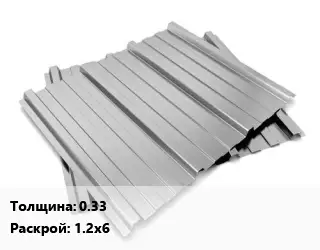 Профнастил оцинкованный 0.33 1.2х6